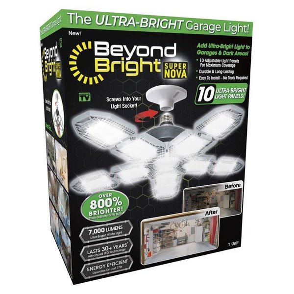 Beyond Bright Super Nova Garage LED Light Plastic/Metal 1 pk BEBRNOV-MC4